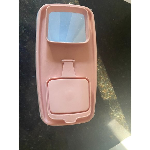 Vintage TUPPERWARE Rectangular Modular Mate #1588-1 With Pink Flip Top Seal #159 - Picture 6 of 9